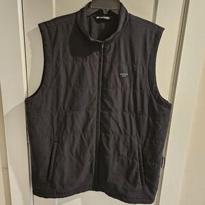 Travis Mathew Golf Cold Heart Full-Zip Puffer Vest Black & White - Size XL
